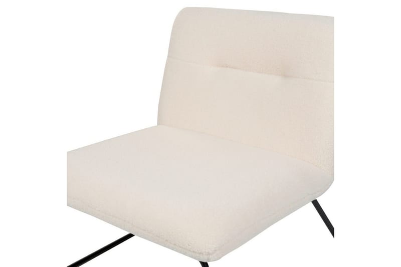 Nojatuoli Cotulla - Valkoinen, musta/Bouclé-kangas, Valkoinen, Musta/Bouclé - Huonekalut - Tuoli & nojatuoli - Nojatuoli & lepotuoli