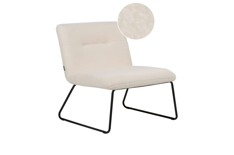 Nojatuoli Cotulla - Valkoinen, musta/Bouclé-kangas, Valkoinen, Musta/Bouclé - Huonekalut - Tuoli & nojatuoli - Nojatuoli & lepotuoli