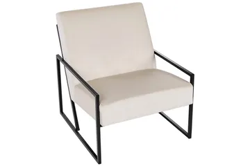 Nojatuoli Delary - Beige, musta - Huonekalut - Tuoli & nojatuoli - Nojatuoli & lepotuoli