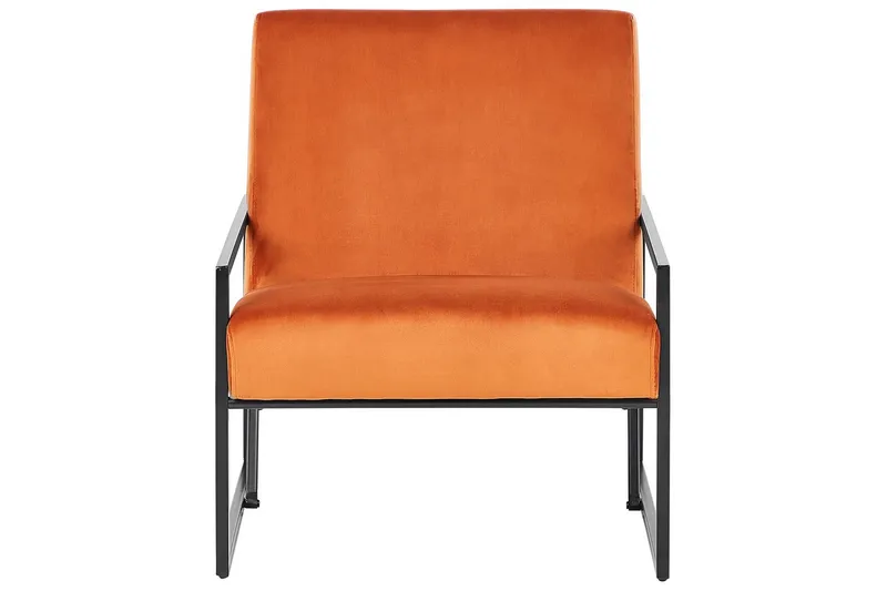 Nojatuoli Delary - Oranssi, musta - Huonekalut - Tuoli & nojatuoli - Nojatuoli & lepotuoli