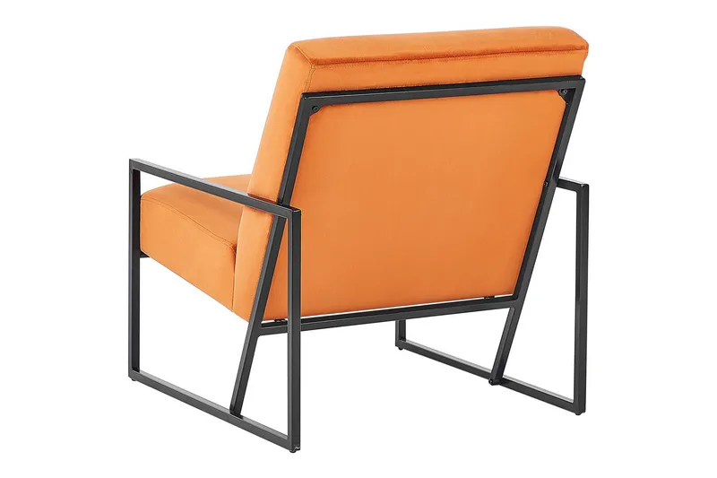 Nojatuoli Delary - Oranssi, musta - Huonekalut - Tuoli & nojatuoli - Nojatuoli & lepotuoli