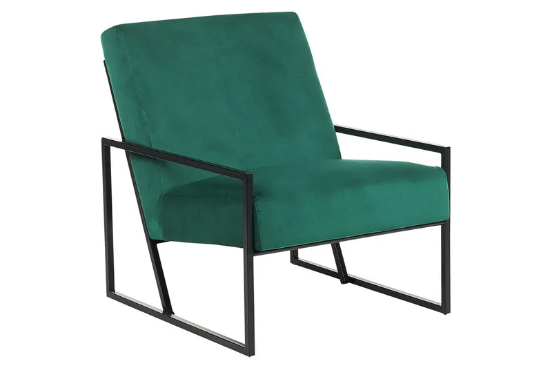 Nojatuoli Delary - Vihreä, musta - Huonekalut - Tuoli & nojatuoli - Nojatuoli & lepotuoli