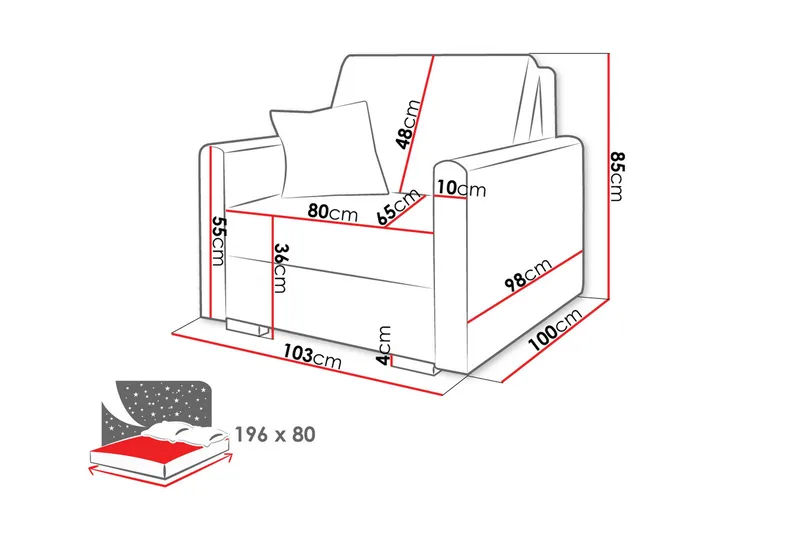 Nojatuoli Denegal - Huonekalut - Tuoli & nojatuoli - Nojatuoli & lepotuoli