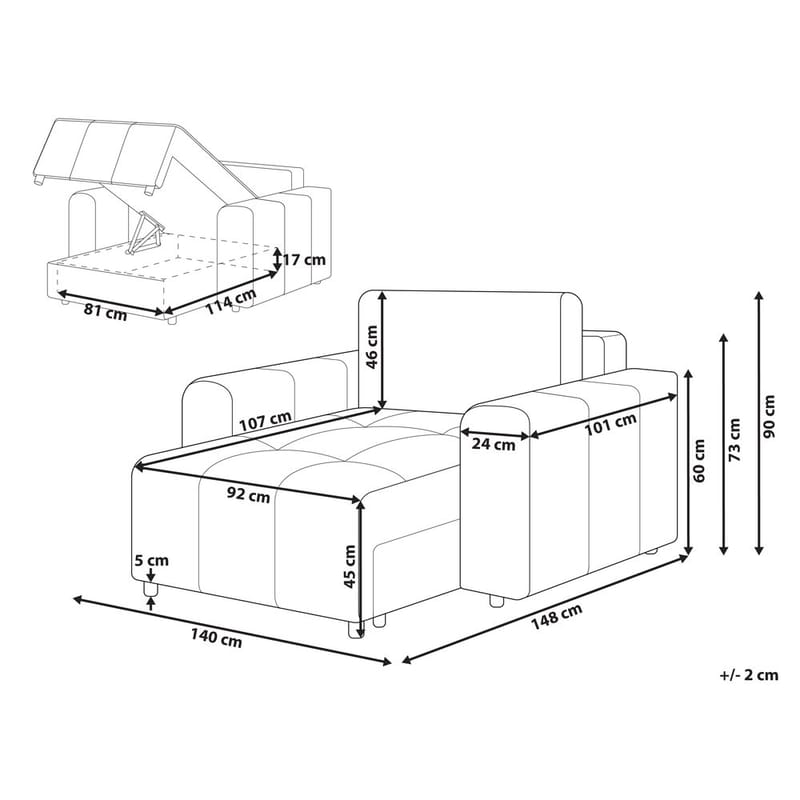 Divaani Innvik - Ruskea - Huonekalut - Sohva - Moduulisohva - Muut moduulisohvan moduulit