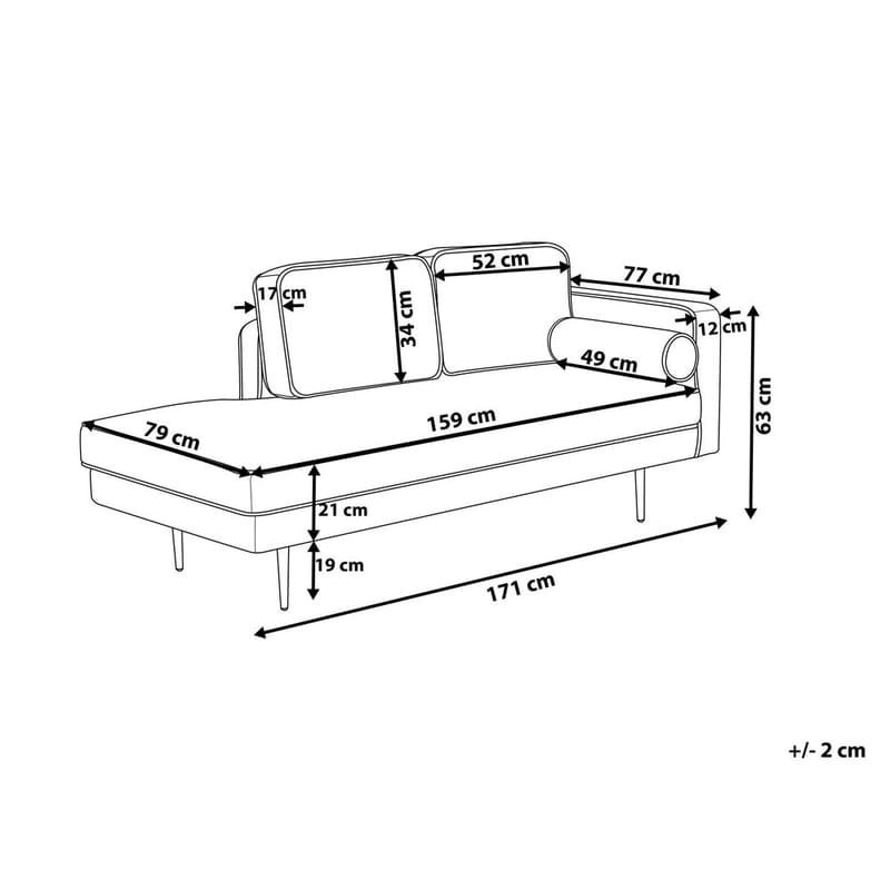 Divaani Miramas - Oikeankätinen - Huonekalut - Tuoli & nojatuoli - Nojatuoli & lepotuoli - Makuutuoli & divaanituoli