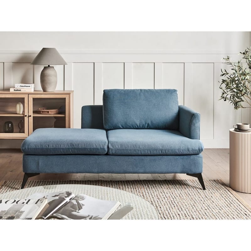 Divaani Sievoz - Sininen, Musta/Oikeakätinen - Huonekalut - Tuoli & nojatuoli - Nojatuoli & lepotuoli - Makuutuoli & divaanituoli