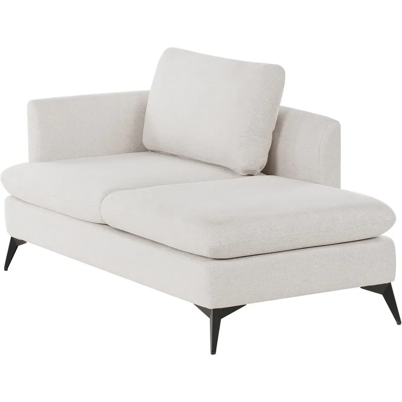 Divaani Sievoz - Vaaleanbeige, musta/Vasemmanpuoleinen - Huonekalut - Tuoli & nojatuoli - Nojatuoli & lepotuoli - Makuutuoli & divaanituoli