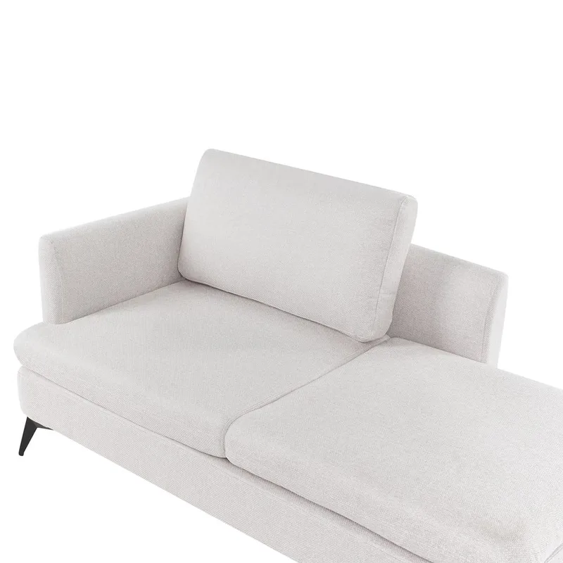 Divaani Sievoz - Vaaleanbeige, musta/Vasemmanpuoleinen - Huonekalut - Tuoli & nojatuoli - Nojatuoli & lepotuoli - Makuutuoli & divaanituoli