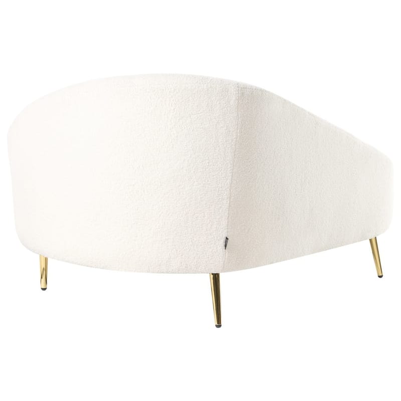 Divaani Valreas - Valkoinen, kulta/Oikeakätinen - Huonekalut - Tuoli & nojatuoli - Nojatuoli & lepotuoli - Makuutuoli & divaanituoli