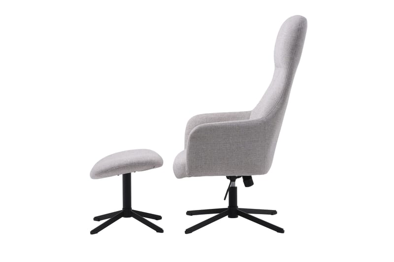 Dominique Recliner-nojatuoli - Vaaleanharmaa - Huonekalut - Tuoli & nojatuoli - Nojatuoli & lepotuoli - Nojatuoli rahilla