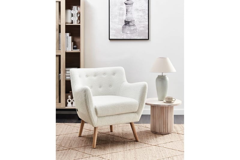 Nojatuoli Drammen Valkoinen/vaalea puu - Valkoinen/vaalea puu - Huonekalut - Tuoli & nojatuoli - Nojatuoli & lepotuoli - Klubituolit