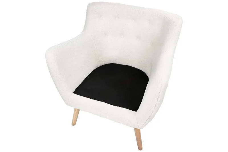 Nojatuoli Drammen Valkoinen/vaalea puu - Valkoinen/vaalea puu - Huonekalut - Tuoli & nojatuoli - Nojatuoli & lepotuoli - Klubituolit