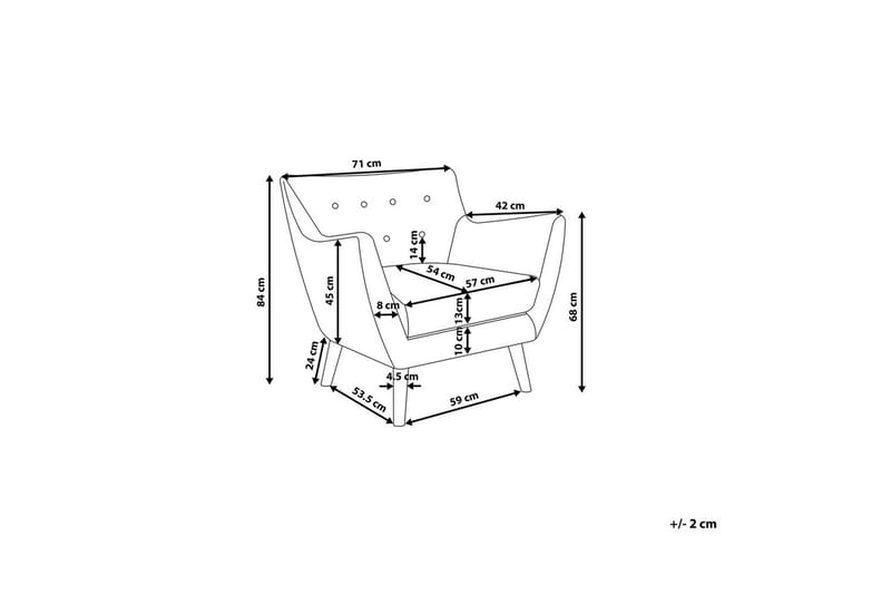 Nojatuoli Drammen Valkoinen/vaalea puu - Valkoinen/vaalea puu - Huonekalut - Tuoli & nojatuoli - Nojatuoli & lepotuoli - Klubituolit