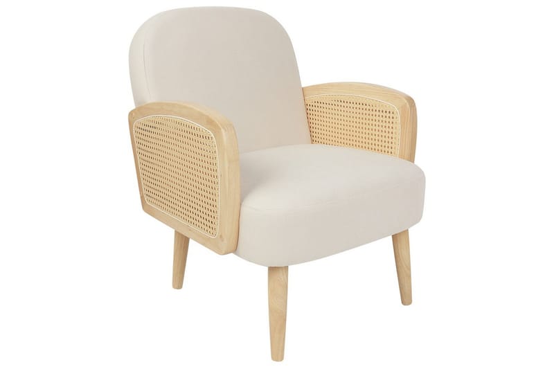 Nojatuoli Dvenberg, Beige, vaalea puu
