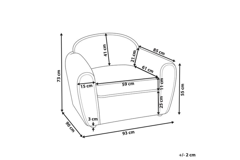 Nojatuoli Ellede - Vihreä - Huonekalut - Tuoli & nojatuoli - Nojatuoli & lepotuoli