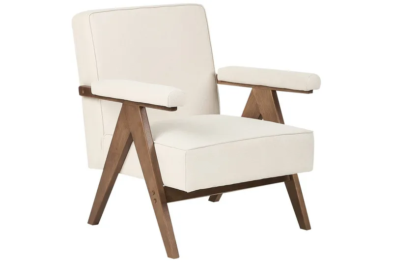 Nojatuoli Evje, Beige, tumma puu