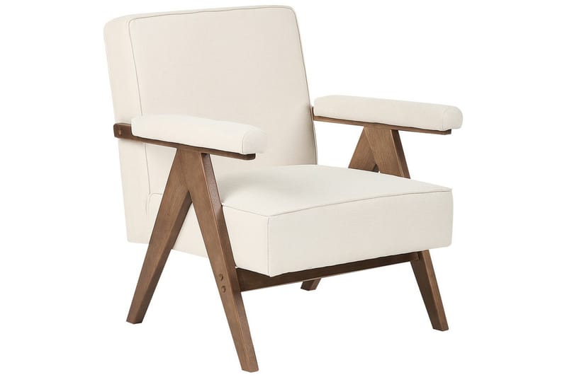 Nojatuoli Evje, Beige, tumma puu