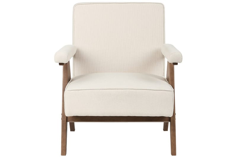 Nojatuoli Evje - Beige, tumma puu - Huonekalut - Tuoli & nojatuoli - Nojatuoli & lepotuoli