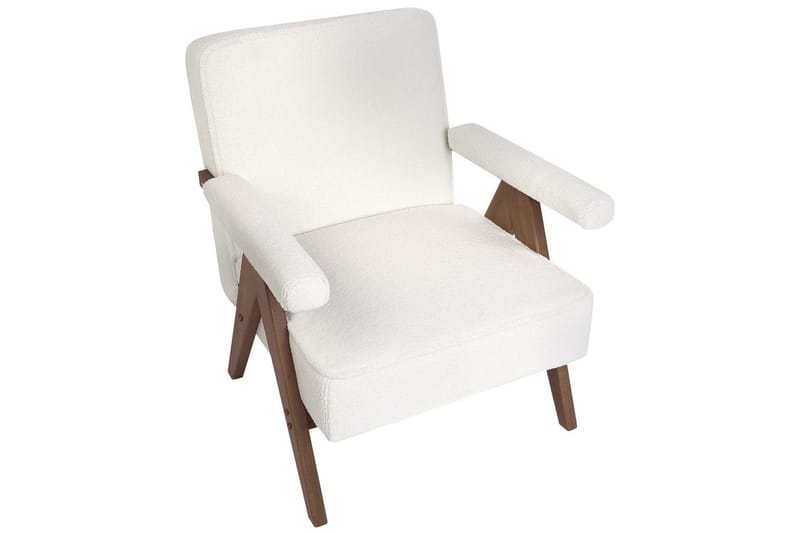 Nojatuoli Evje - Valkoinen, tumma puu - Huonekalut - Tuoli & nojatuoli - Nojatuoli & lepotuoli