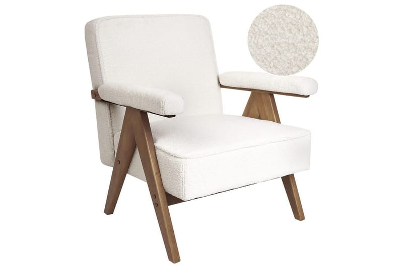 Nojatuoli Evje - Valkoinen, tumma puu - Huonekalut - Tuoli & nojatuoli - Nojatuoli & lepotuoli