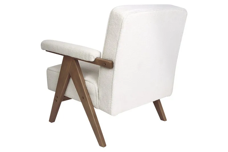 Nojatuoli Evje - Valkoinen, tumma puu - Huonekalut - Tuoli & nojatuoli - Nojatuoli & lepotuoli