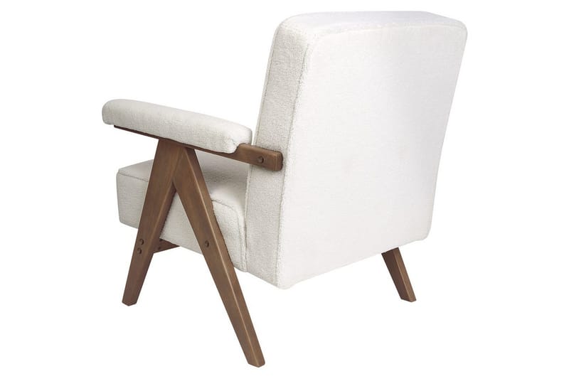 Nojatuoli Evje - Valkoinen, tumma puu - Huonekalut - Tuoli & nojatuoli - Nojatuoli & lepotuoli