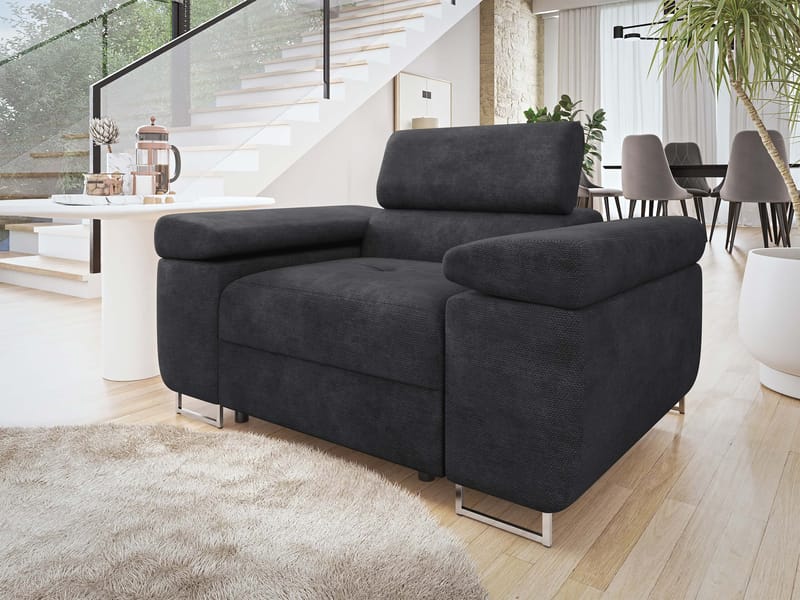 Gabina-nojatuoli - musta - Huonekalut - Tuoli & nojatuoli - Nojatuoli & lepotuoli