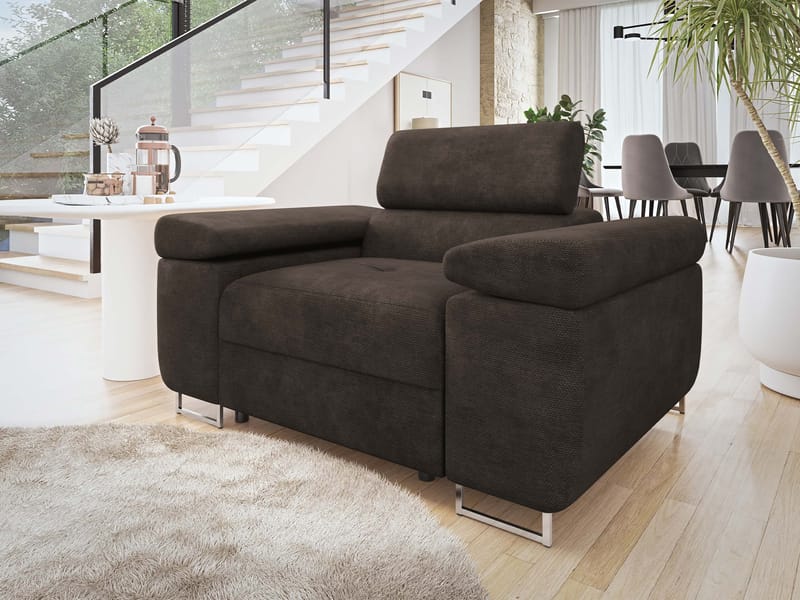 Gabina-nojatuoli - ruskea - Huonekalut - Tuoli & nojatuoli - Nojatuoli & lepotuoli