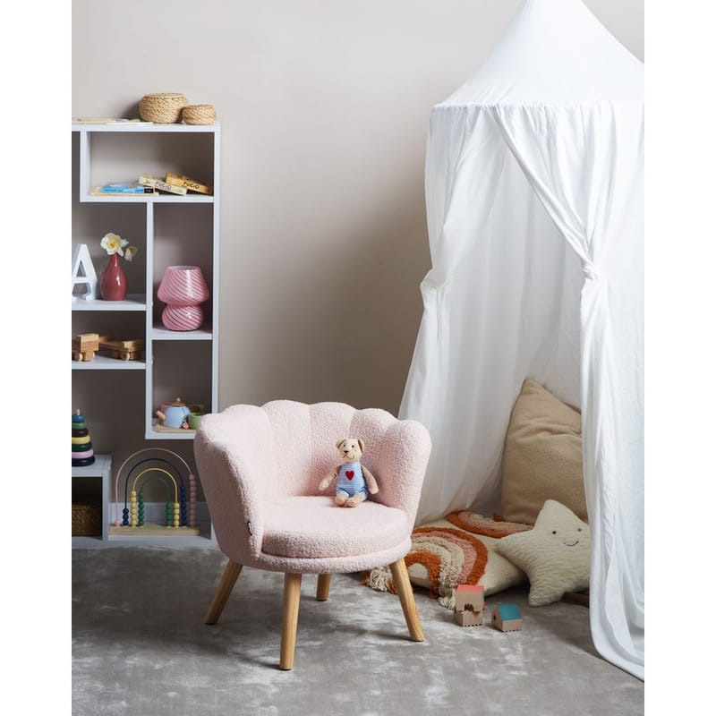 Nojatuoli Halby - Vaaleanpunainen, Vaalea puu - Huonekalut - Tuoli & nojatuoli - Nojatuoli & lepotuoli - Howard-nojatuolit