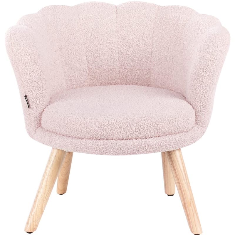 Nojatuoli Halby - Vaaleanpunainen, Vaalea puu - Huonekalut - Tuoli & nojatuoli - Nojatuoli & lepotuoli - Howard-nojatuolit