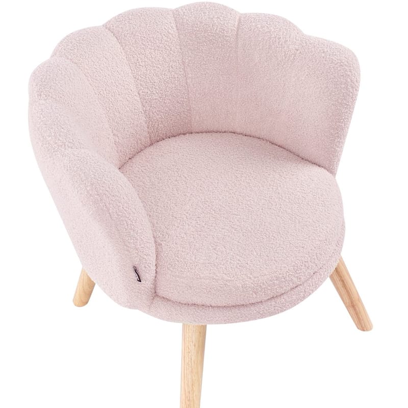 Nojatuoli Halby - Vaaleanpunainen, Vaalea puu - Huonekalut - Tuoli & nojatuoli - Nojatuoli & lepotuoli - Howard-nojatuolit