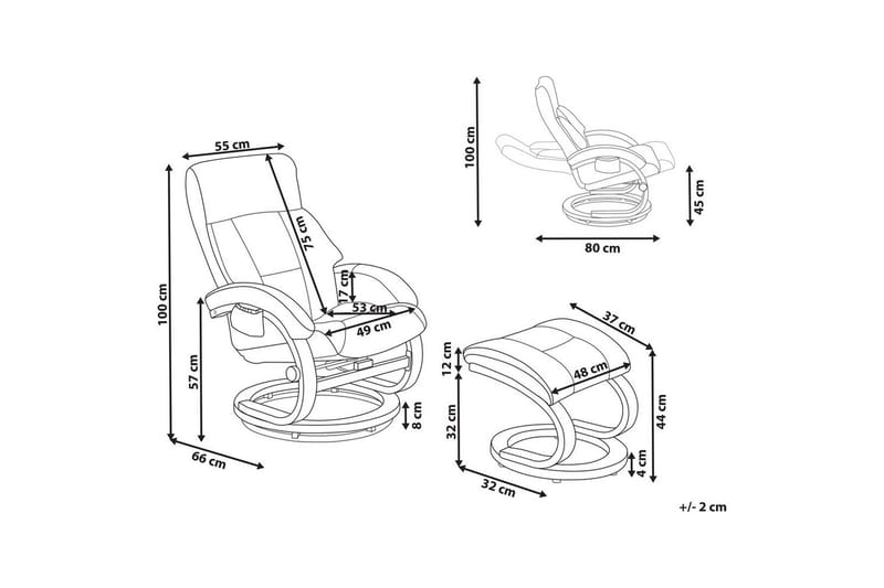 Hierontatuoli Force - Harmaa, vaalea puu - Huonekalut - Tuoli & nojatuoli - Nojatuoli & lepotuoli - Hierontatuolit
