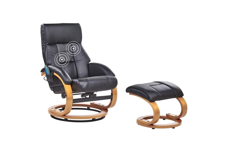 Hierontatuoli Force - Musta, vaalea puu - Huonekalut - Tuoli & nojatuoli - Nojatuoli & lepotuoli - Hierontatuolit