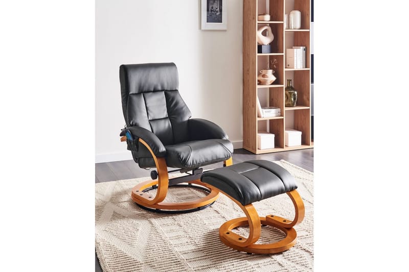 Hierontatuoli Force - Musta, vaalea puu - Huonekalut - Tuoli & nojatuoli - Nojatuoli & lepotuoli - Hierontatuolit