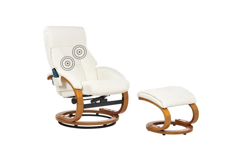 Hierontatuoli Force, Valkoinen, vaalea puu