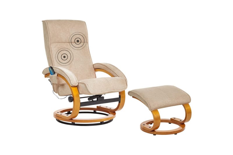 Hierontatuoli Hero, Beige, Vaalea puu