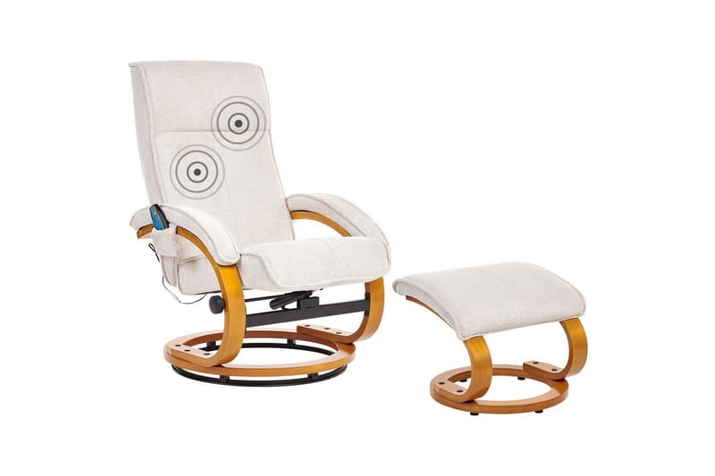 Hierontatuoli Hero, Vaaleanbeige, vaaleaa puuta