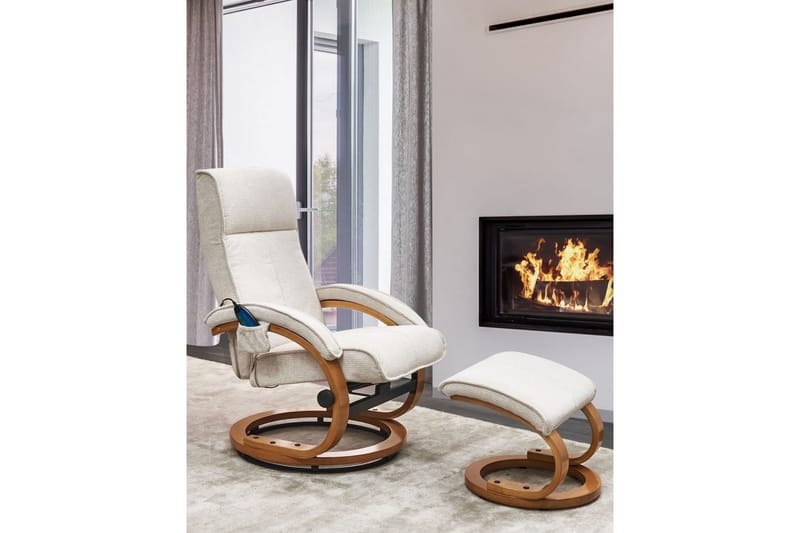 Hierontatuoli Hero - Vaaleanbeige, vaaleaa puuta - Huonekalut - Tuoli & nojatuoli - Nojatuoli & lepotuoli - Hierontatuolit