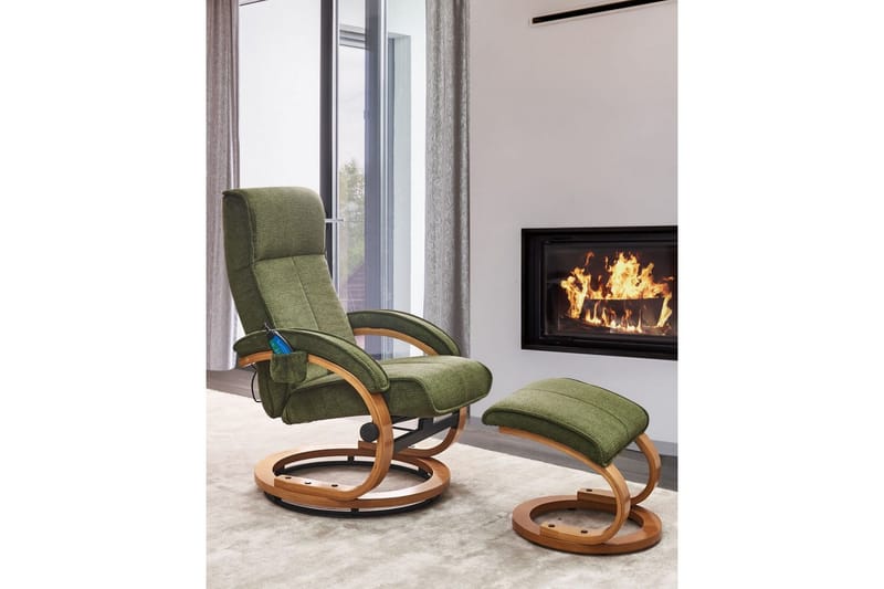 Hierontatuoli Hero - Vihreä, vaalea puu - Huonekalut - Tuoli & nojatuoli - Nojatuoli & lepotuoli - Hierontatuolit