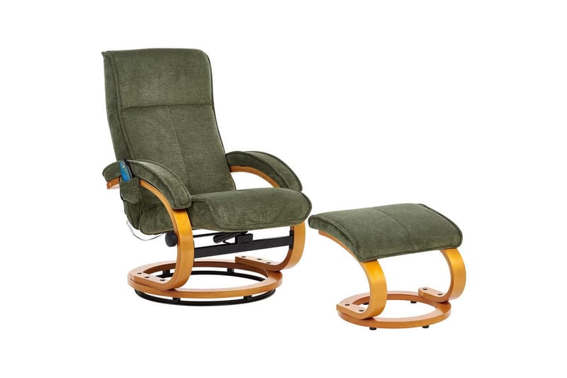 Hierontatuoli Hero - Vihreä, vaalea puu - Huonekalut - Tuoli & nojatuoli - Nojatuoli & lepotuoli - Hierontatuolit