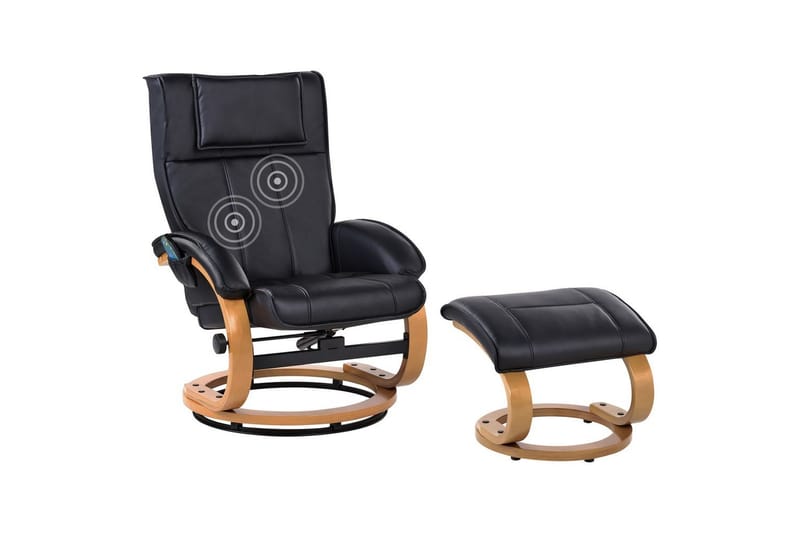 Hierontatuoli Majestic, Musta, vaalea puu