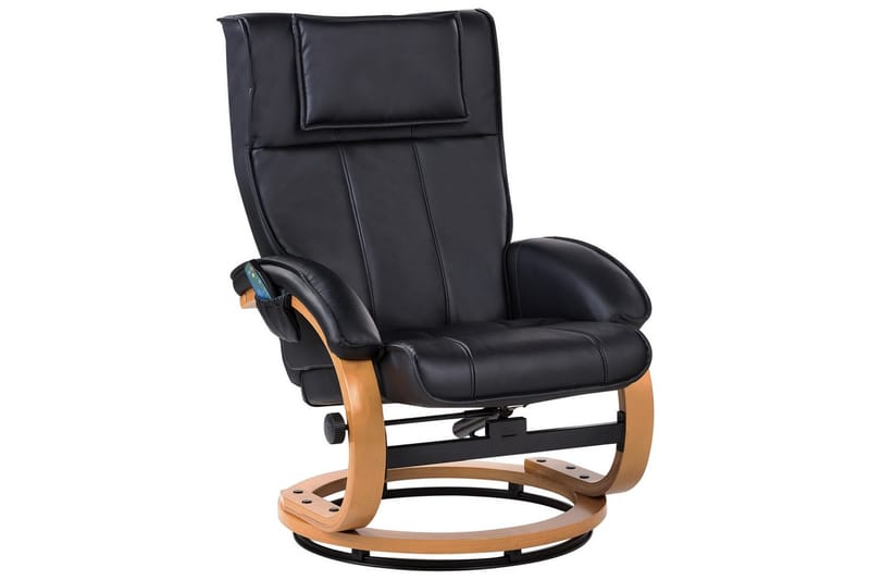 Hierontatuoli Majestic - Musta, vaalea puu - Huonekalut - Tuoli & nojatuoli - Nojatuoli & lepotuoli - Hierontatuolit