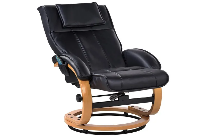 Hierontatuoli Majestic - Musta, vaalea puu - Huonekalut - Tuoli & nojatuoli - Nojatuoli & lepotuoli - Hierontatuolit