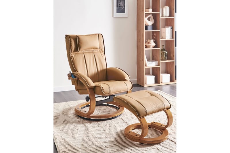 Hierontatuoli Majestic - Ruskea, vaalea puu - Huonekalut - Tuoli & nojatuoli - Nojatuoli & lepotuoli - Hierontatuolit