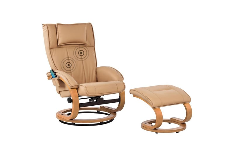 Hierontatuoli Majestic, Ruskea, vaalea puu