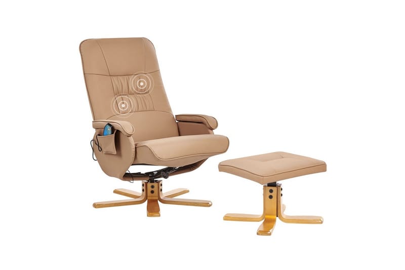 Hierontatuoli Relaxpro, Ruskea, vaalea puu