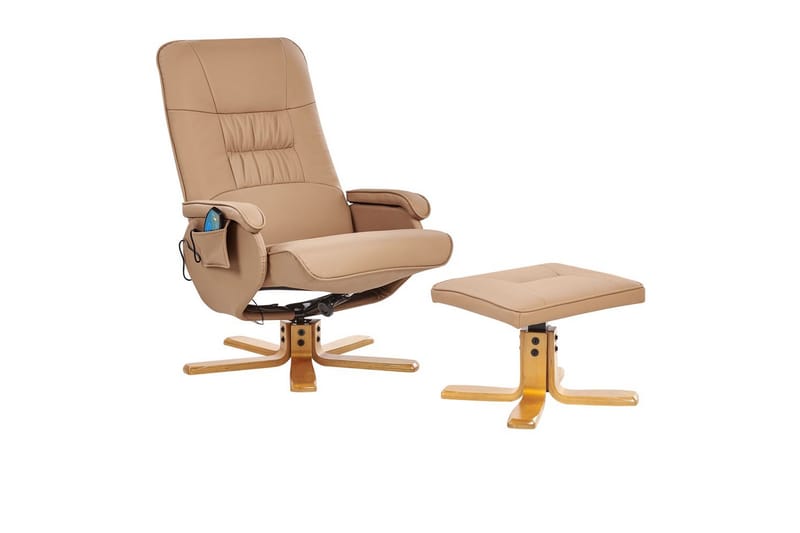 Hierontatuoli Relaxpro - Ruskea, vaalea puu - Huonekalut - Tuoli & nojatuoli - Nojatuoli & lepotuoli - Hierontatuolit