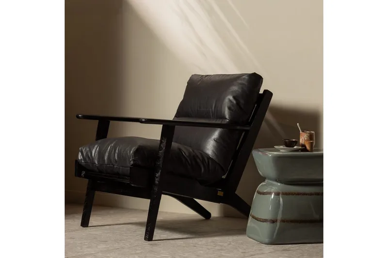 Nojatuoli Houston - Musta - Huonekalut - Tuoli & nojatuoli - Nojatuoli & lepotuoli