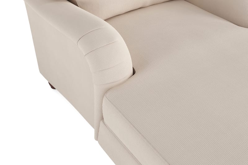 Howard Lyx klassinen divaaninojatuoli pyörillä kangasta - Beige - Huonekalut - Tuoli & nojatuoli - Nojatuoli & lepotuoli