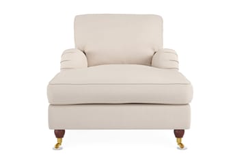 Howard Lyx klassinen divaaninojatuoli pyörillä kangasta - Beige - Huonekalut - Tuoli & nojatuoli - Nojatuoli & lepotuoli